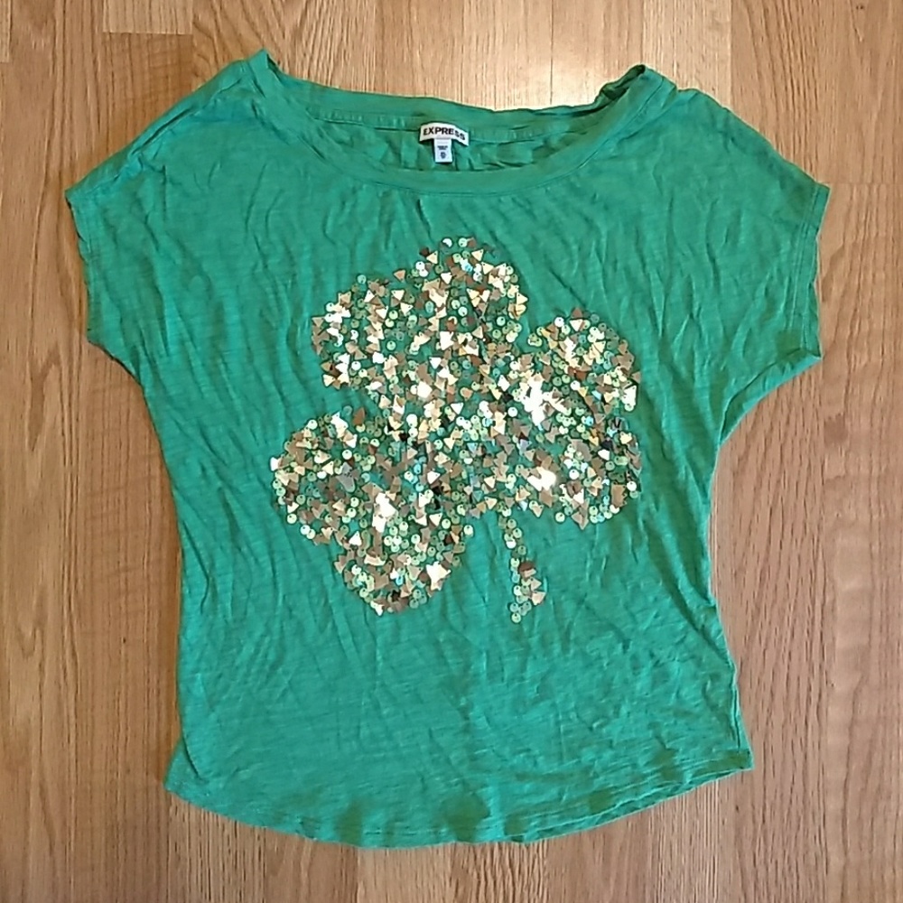 Sequin Shamrock Tee